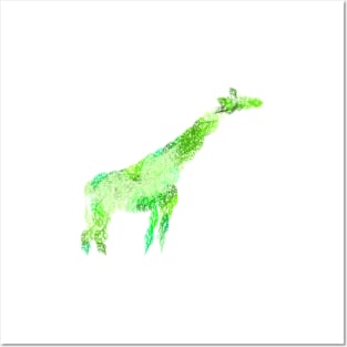 Giraffe made of trees Posters and Art
